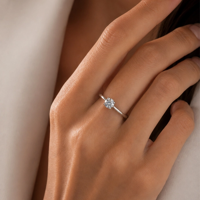 Золота каблучка з діамантом «Timeless Solitaire» - К100324.42