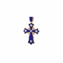 GOLD CROSS WITH HOT ENAMEL AND DIAMONDS— П156