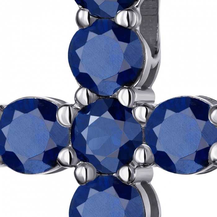 GOLD CROSS WITH SAPPHIRES - П499с