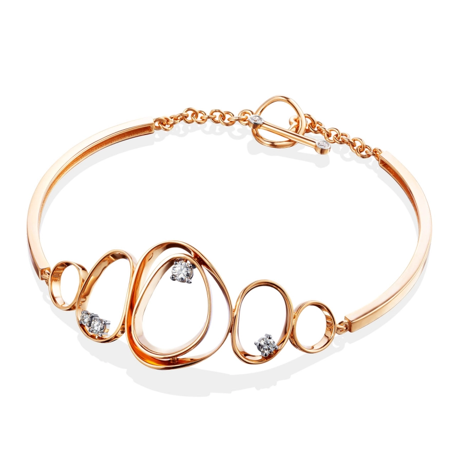 ЗОЛОТОЙ БРАСЛЕТ С БРИЛЛИАНТАМИ - Бр3028