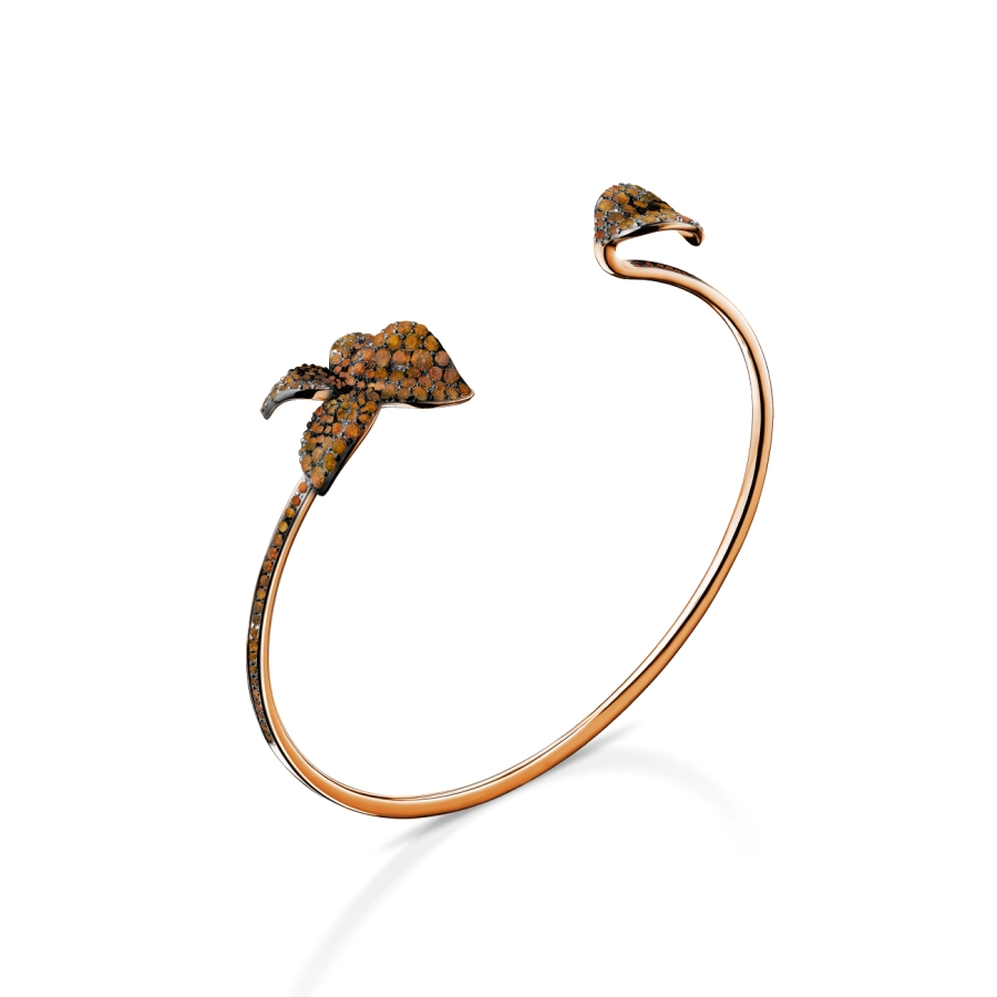 ЗОЛОТИЙ БРАСЛЕТ З КОНЬЯЧНИМИ ДІАМАНТАМИ - Бр3039