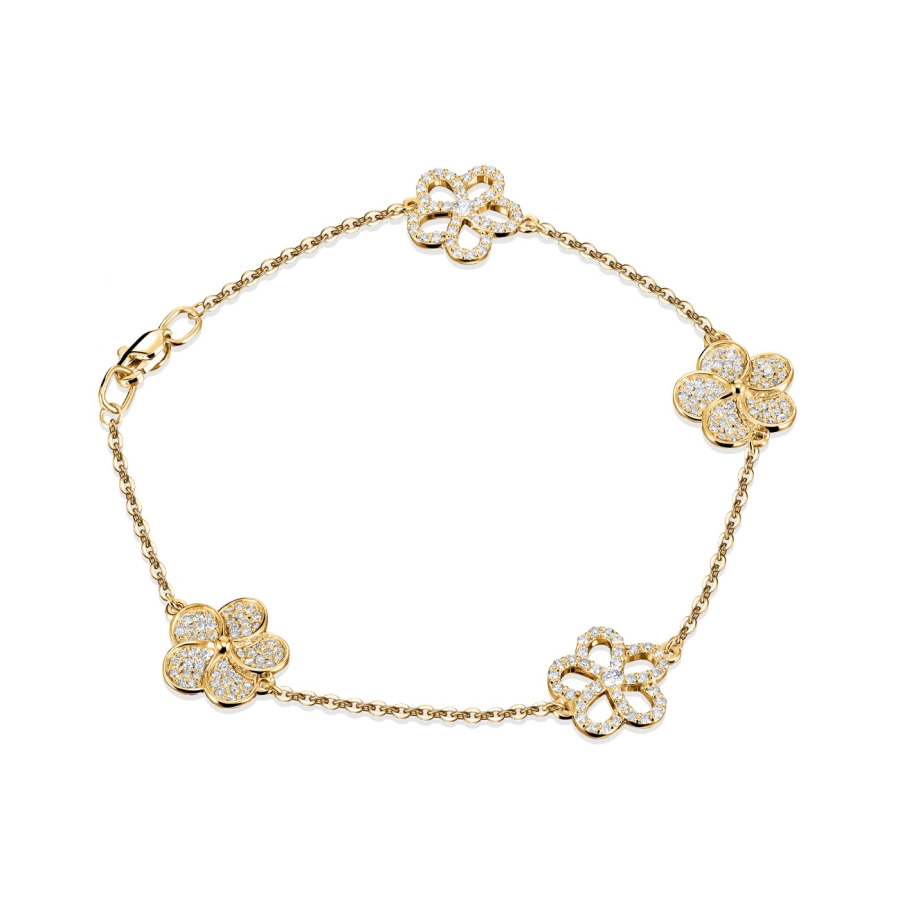 GOLD BRACELET WITH DIAMONDS - Бр3075