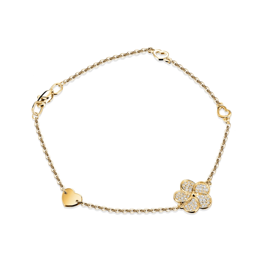 GOLD BRACELET WITH DIAMONDS - Бр3076