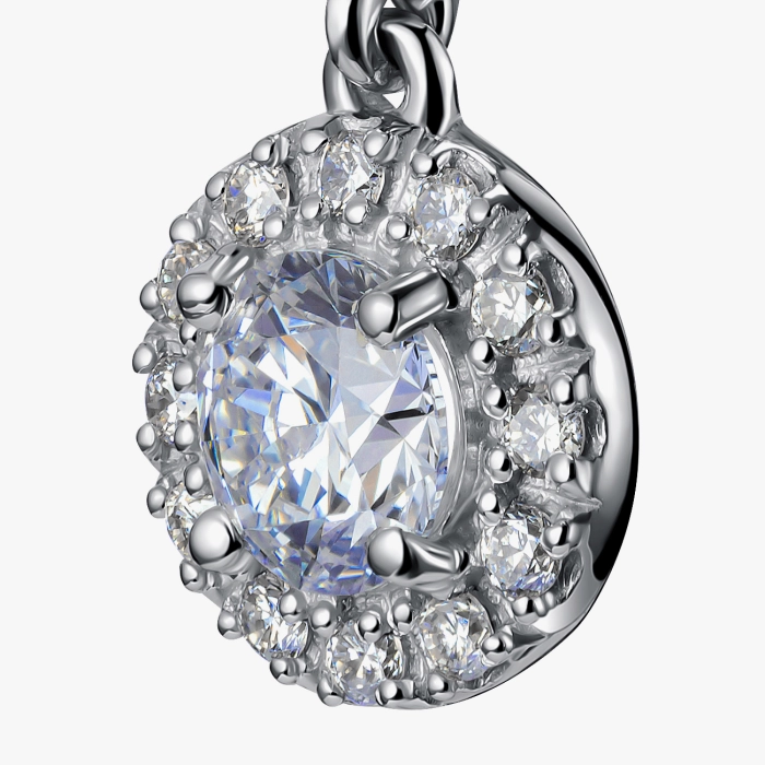 Серьги из белого золота с бриллиантами - С200168