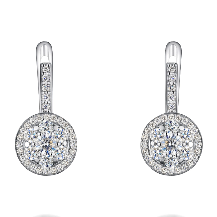 GOLD EARRINGS WITH DIAMONDS - С2467