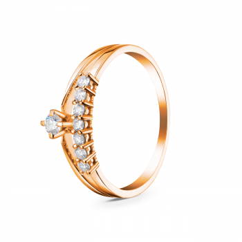 GOLD RING WITH DIAMONDS - К100005