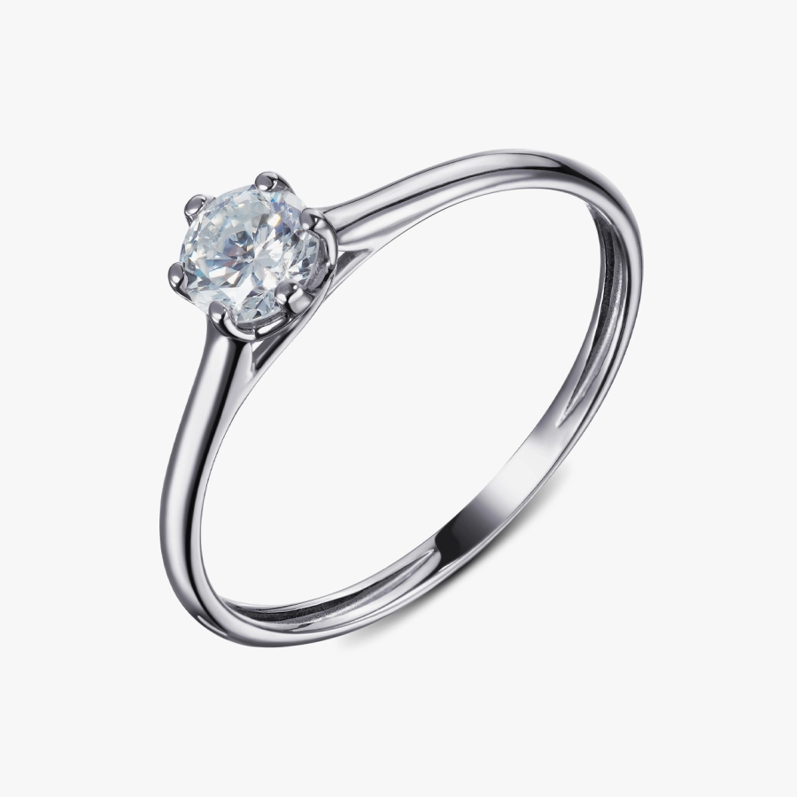White gold ring with a 0.5 carat diamond - К100055.52