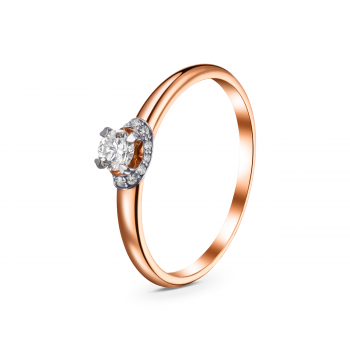 GOLD RING WITH DIAMONDS - К100011