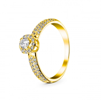 GOLD RING WITH DIAMONDS - К100012