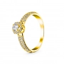 GOLD RING WITH DIAMONDS - К100012