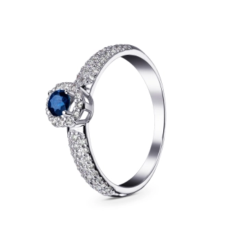 GOLD RING WITH SAPPHIRES - K100012