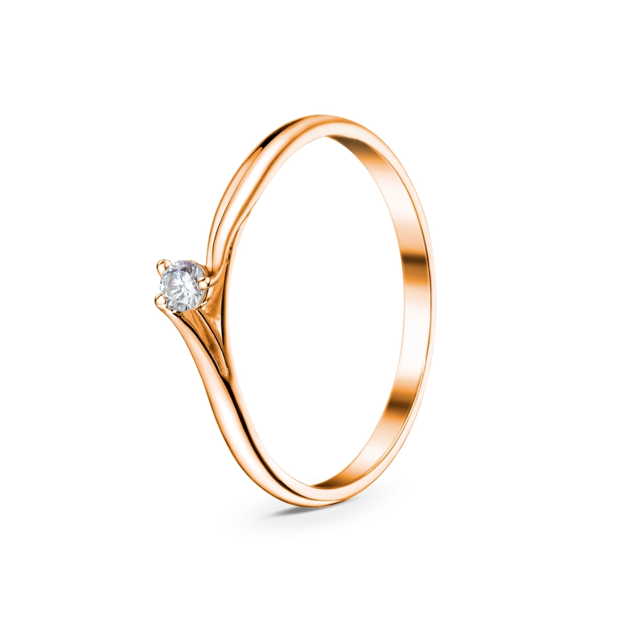 ЗОЛОТОЕ КОЛЬЦО С БРИЛЛИАНТОМ - К100016