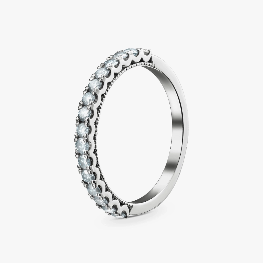 White Gold Ring with Diamonds - К100035