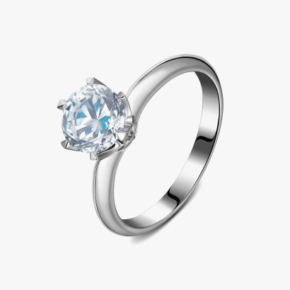 White Gold Ring with 1.7 Carat Diamond - К100042.75