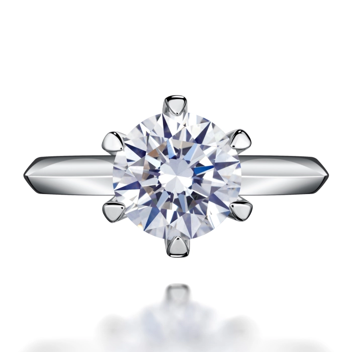 Каблучка з білого золота з діамантом 1,7 карат - К100042.75