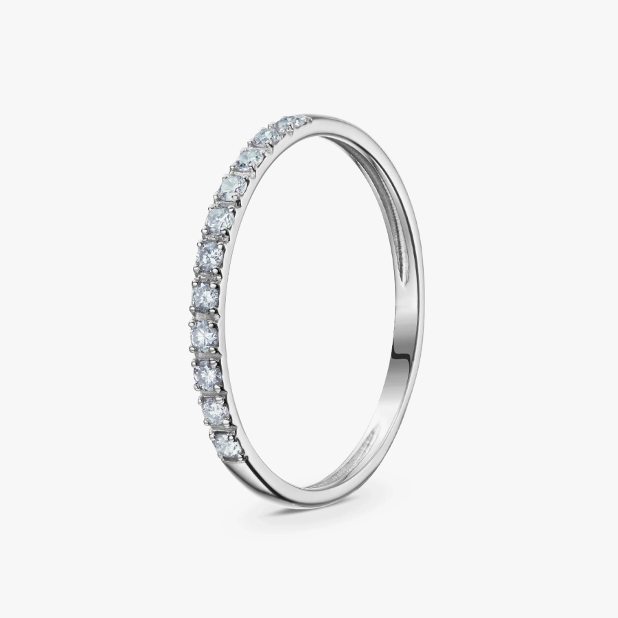 White Gold Wedding Ring with Diamonds - К100051