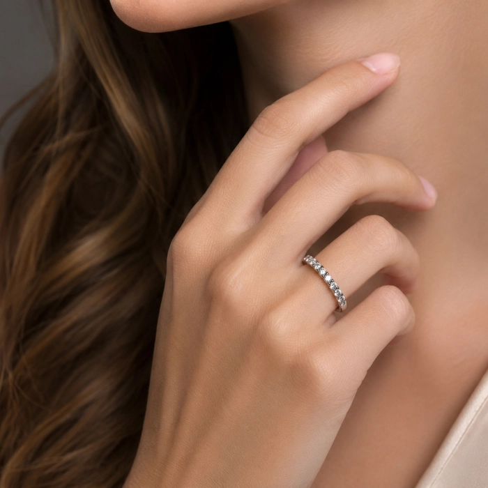 White Gold Diamond Ring - К100057