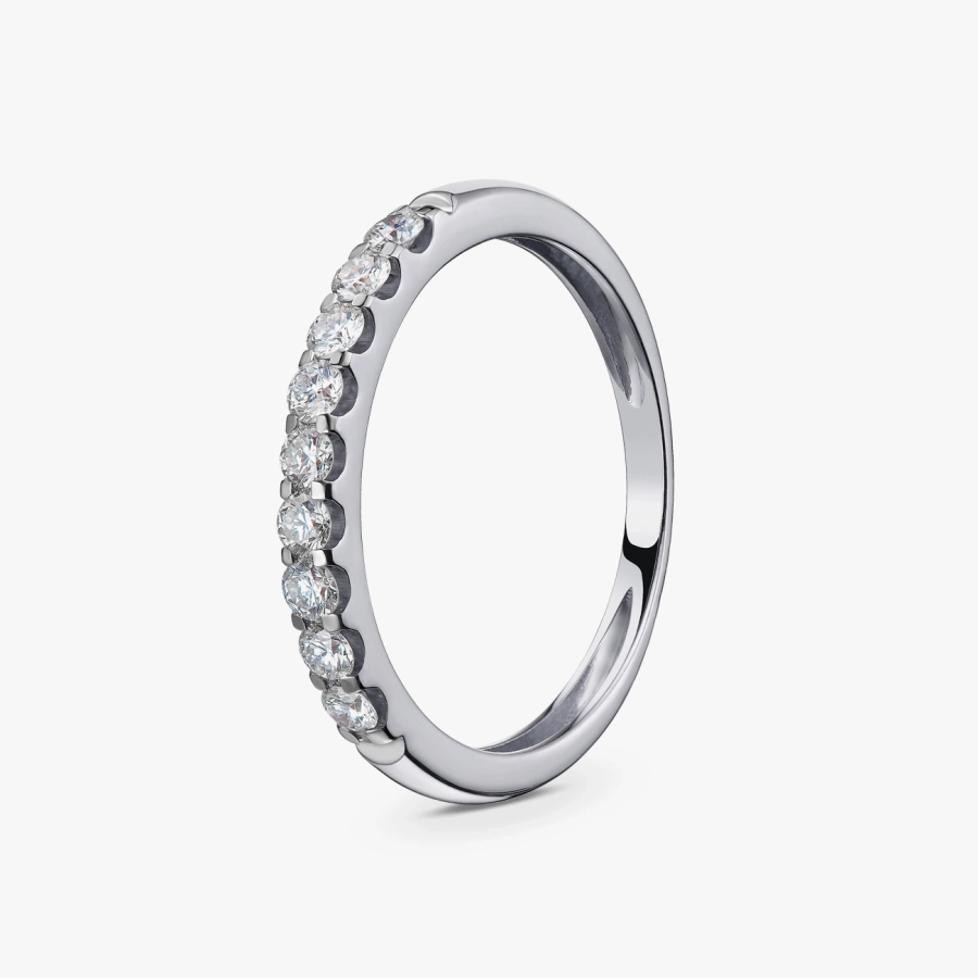 Каблучка з білого золота з діамантами - К100057