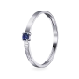 GOLD RING WITH SAPPHIRE AND DIAMONDS - К100084