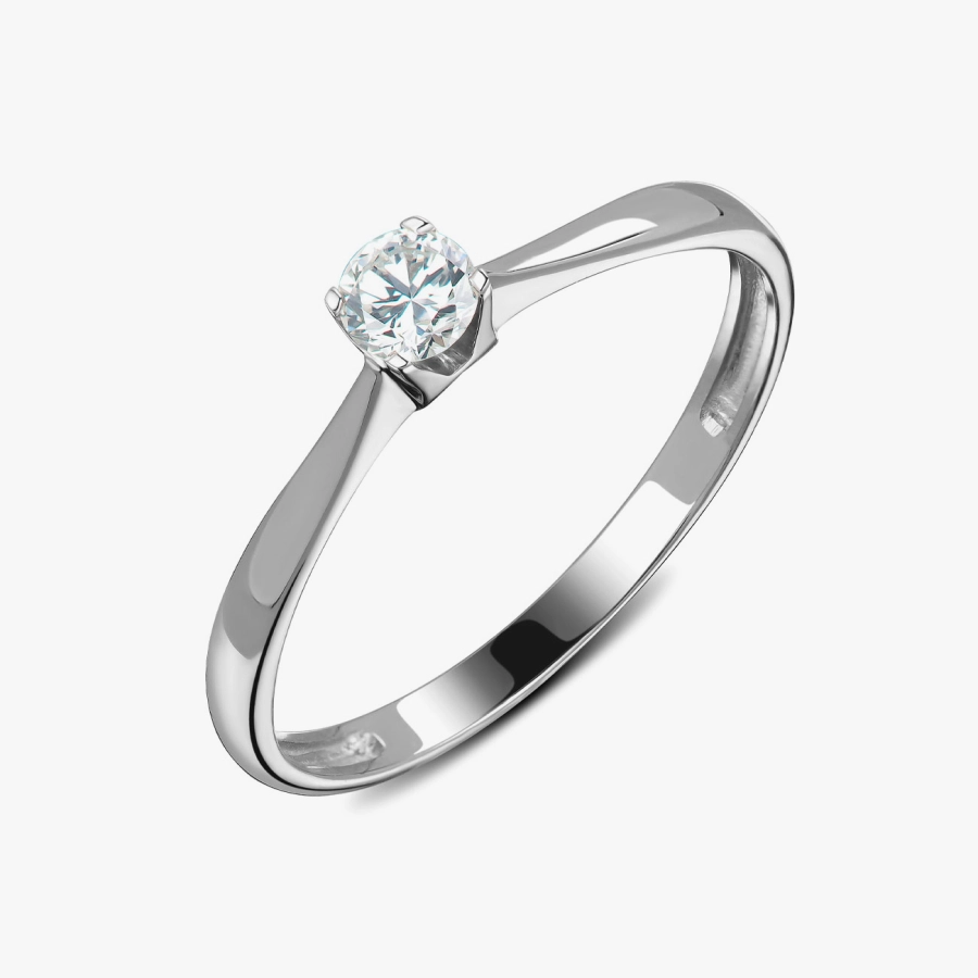 Classic White Gold Diamond Ring - К100092