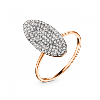 GOLD RING WITH DIAMONDS - К100118