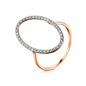 GOLD RING WITH DIAMONDS - К100120