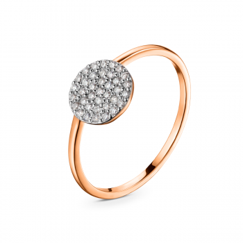 GOLD RING WITH DIAMONDS - К100122
