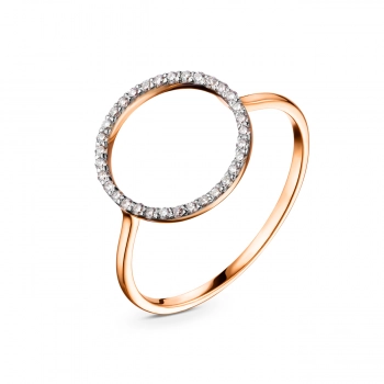 GOLD RING WITH DIAMONDS - К100124