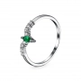 GOLD RING WITH EMERALD AND DIAMONDS - К100190и
