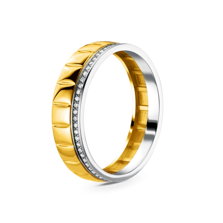 ЗОЛОТОЕ ОБРУЧАЛЬНОЕ КОЛЬЦО С БРИЛЛИАНТАМИ - К100225