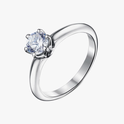 Classic White Gold Diamond Ring - К100321.65