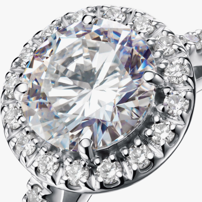 Каблучка з білого золота з діамантом 1 карат - К100322.65