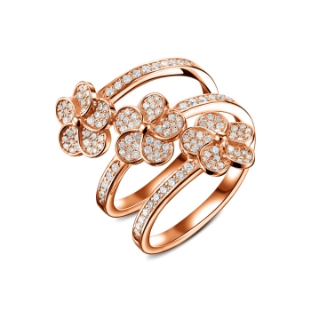 GOLD RING WITH DIAMONDS - К100331