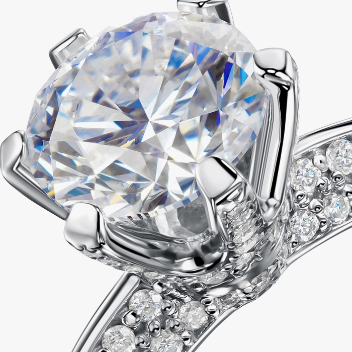 White Gold Diamond Ring - К100340.65