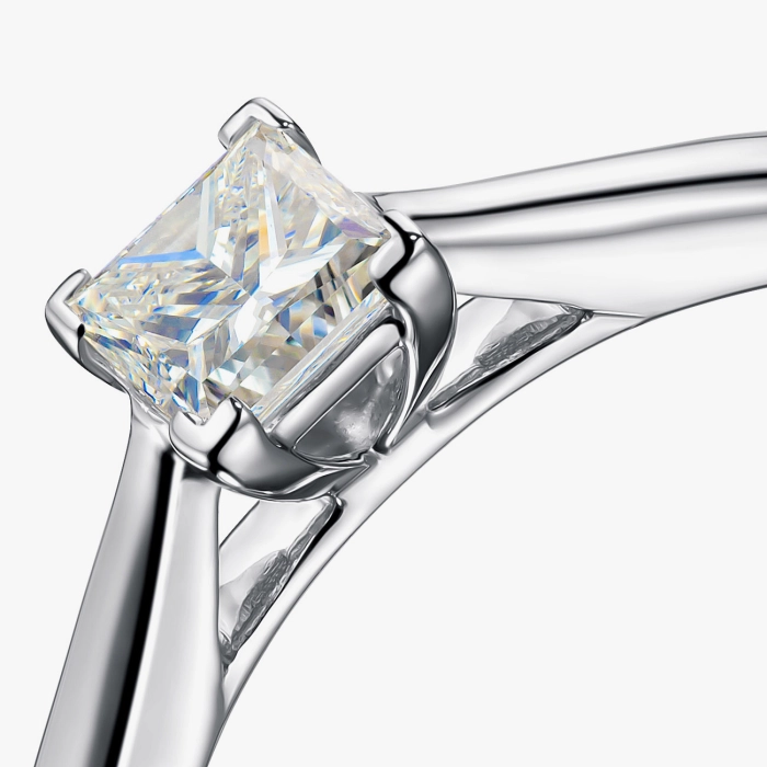 Princess Cut Diamond Ring in White Gold - К100342