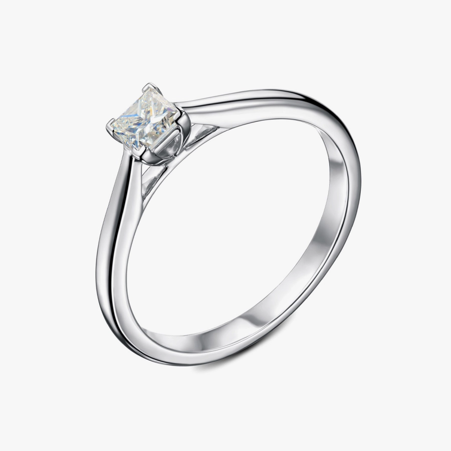 Princess Cut Diamond Ring in White Gold - К100342