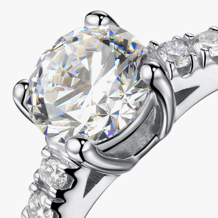 White Gold Diamond Promise Ring - К100345