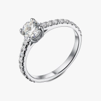White Gold Diamond Promise Ring - К100345