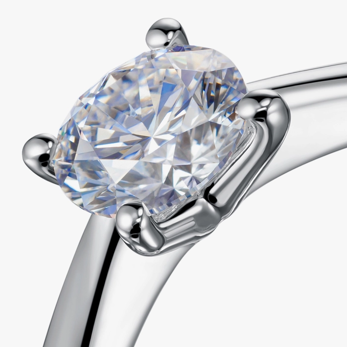 Золотое кольцо с бриллиантом 0,5 карат - К100374