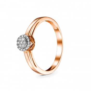 GOLD RING WITH DIAMONDS - K1007