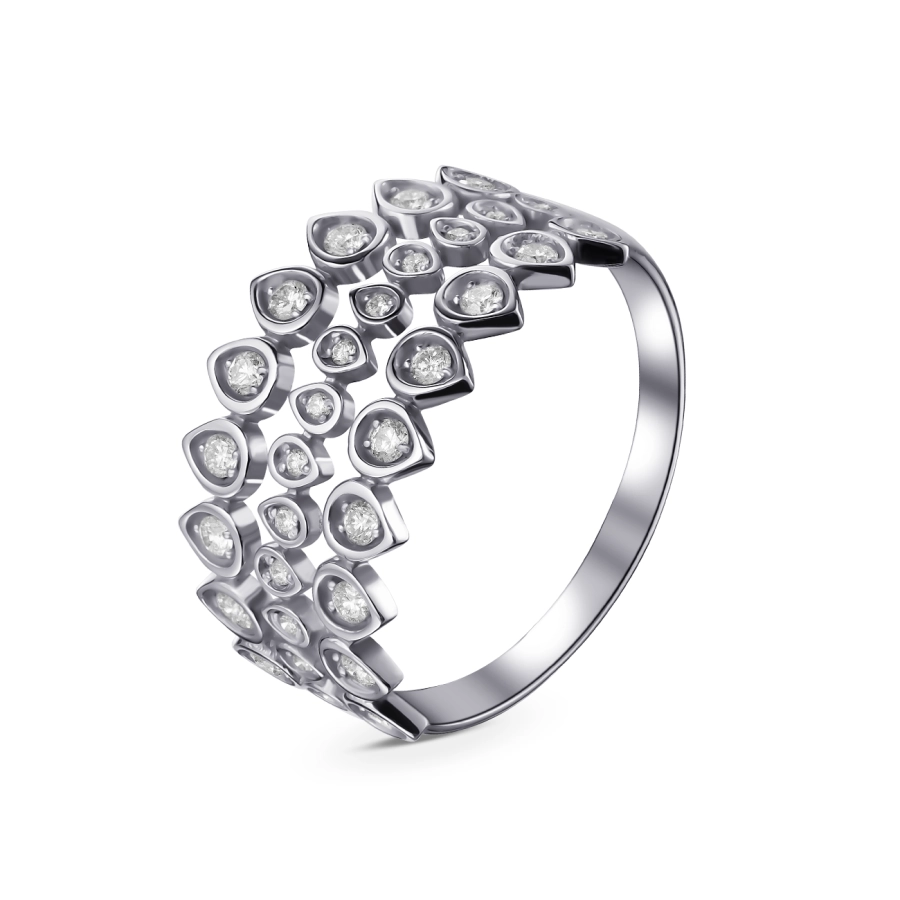 GOLD RING WITH DIAMONDS - К1009