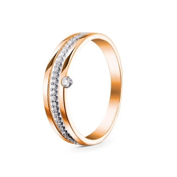 GOLD RING WITH DIAMONDS - К1012