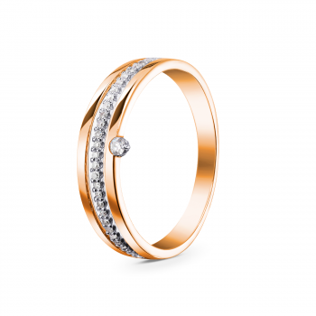 GOLD RING WITH DIAMONDS - K1012