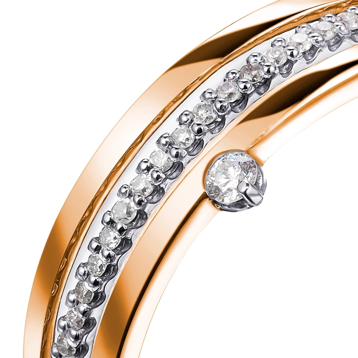 GOLD RING WITH DIAMONDS - К1012