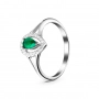 GOLD RING WITH EMERALD AND DIAMONDS - К1068