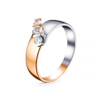 GOLD WEDDING RING WITH DIAMONDS— К1085