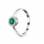 GOLD RING WITH EMERALD AND DIAMONDS - К1124и