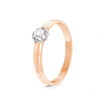 GOLD RING WITH DIAMOND - K1187