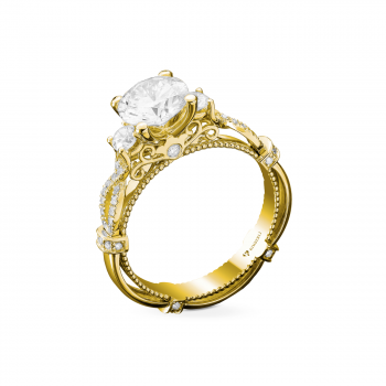 GOLD RING WITH DIAMONDS - К1197