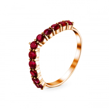 GOLD RING WITH RUBIES - К1203